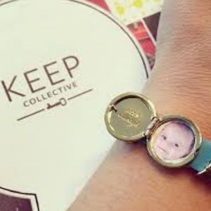 PAIR OF TWO Keep Collective lock it in gold tone